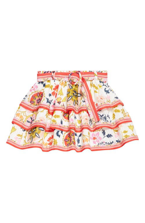 Ramy Brook Marla Mixed Print Tiered Cotton Blend Miniskirt