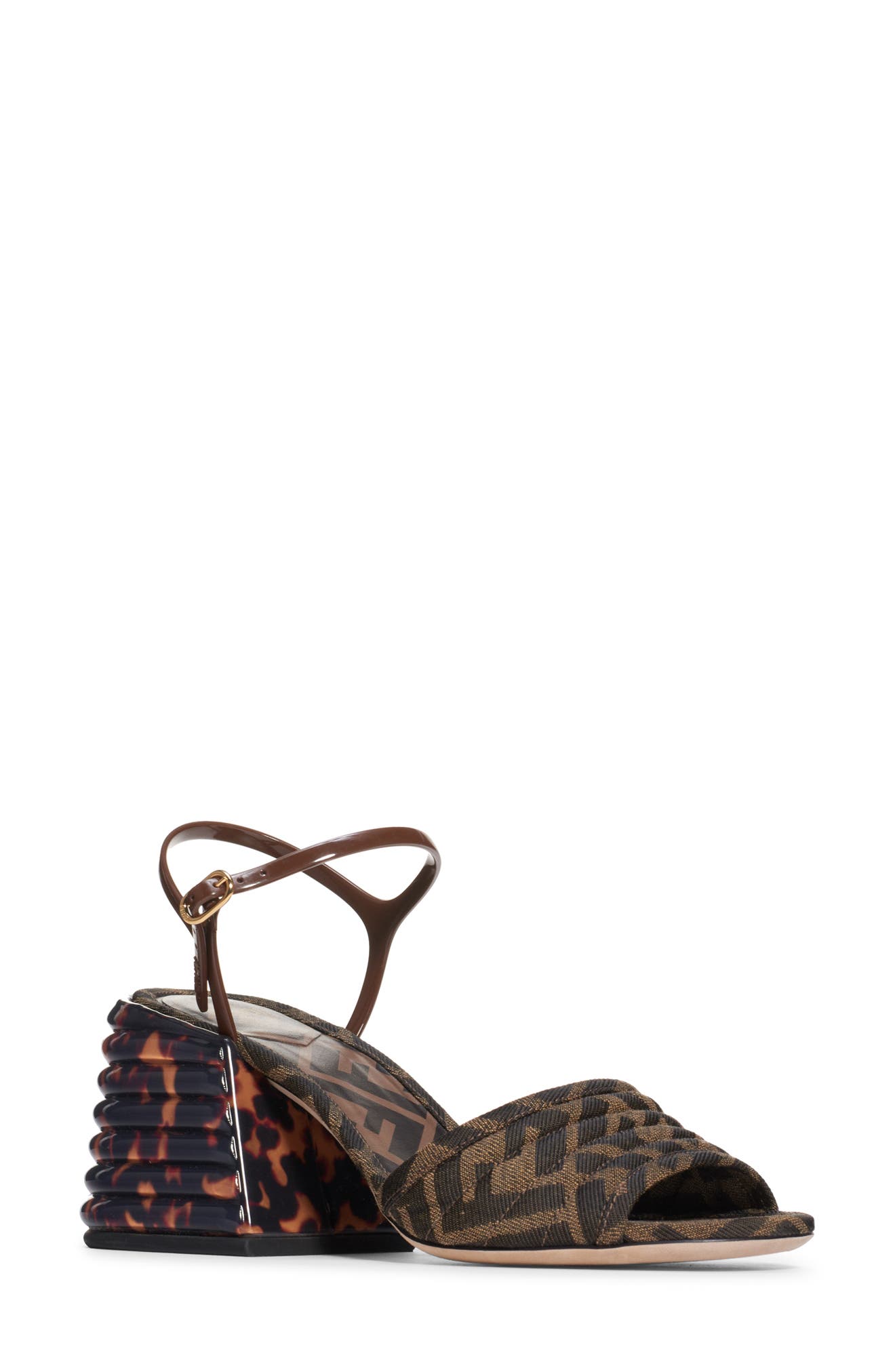 Fendi Promenade Block Heel Sandal, Main, color, 