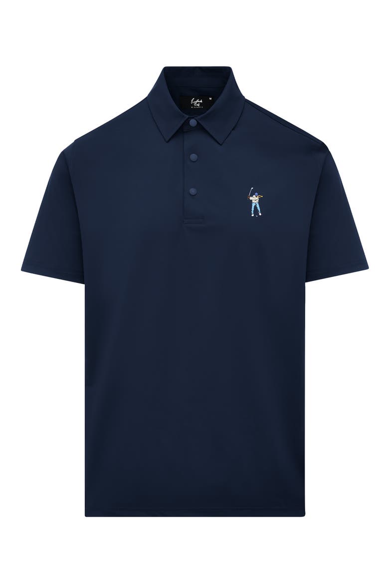 Snap Placket Performance Golf Polo, Main, color, MIDNIGHT NAVY
