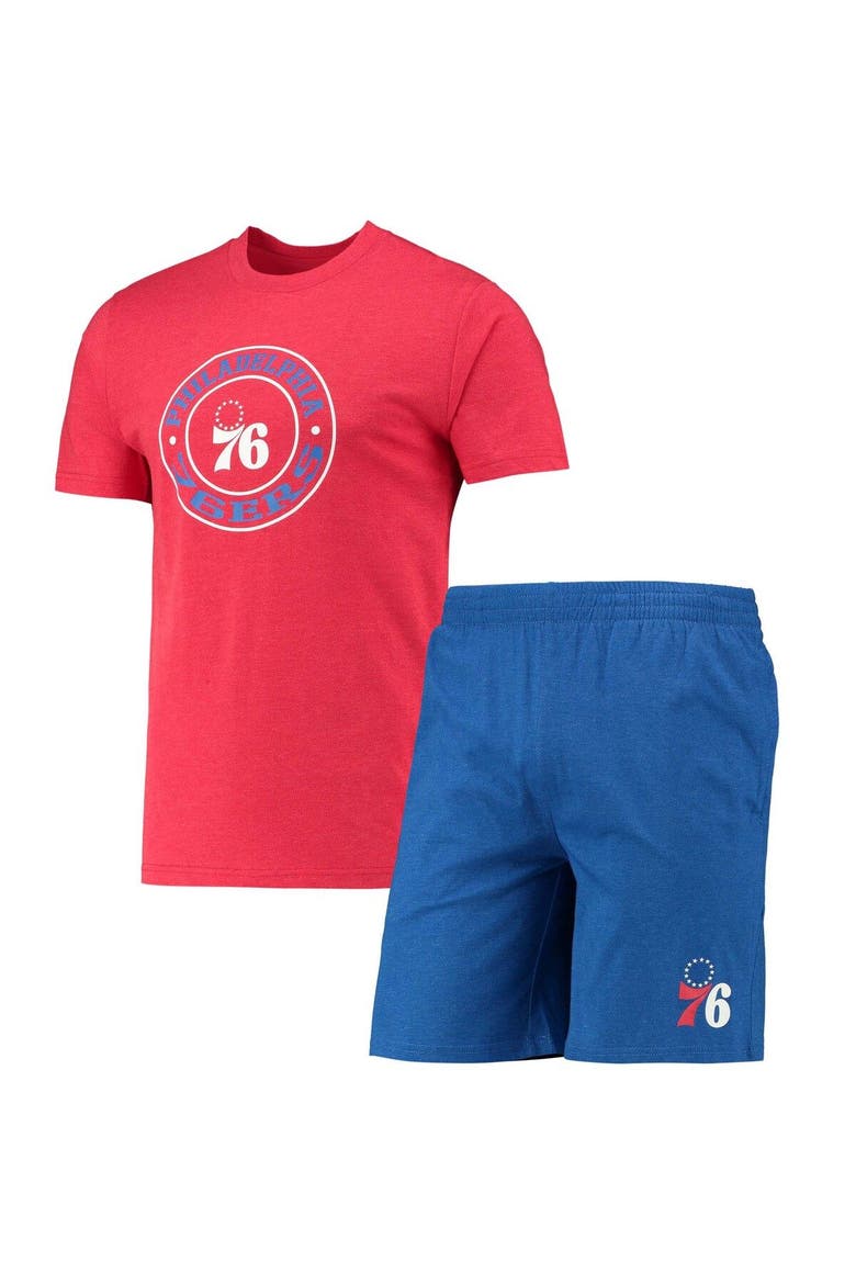 Men's Concepts Sport Royal/Red Philadelphia 76ers T-Shirt & Shorts Sleep Set, Main, color, Royal