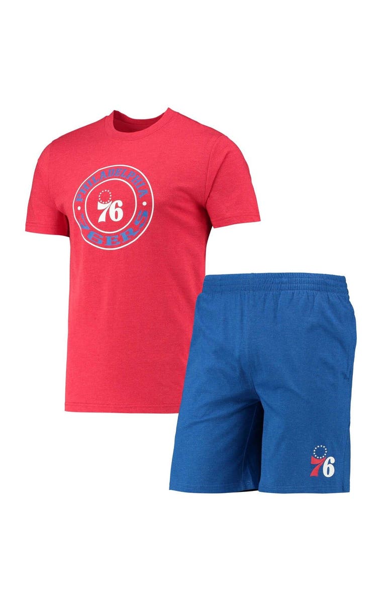 CONCEPTS SPORT Men's Concepts Sport Royal/Red Philadelphia 76ers T-Shirt & Shorts Sleep Set, Main, color, Royal