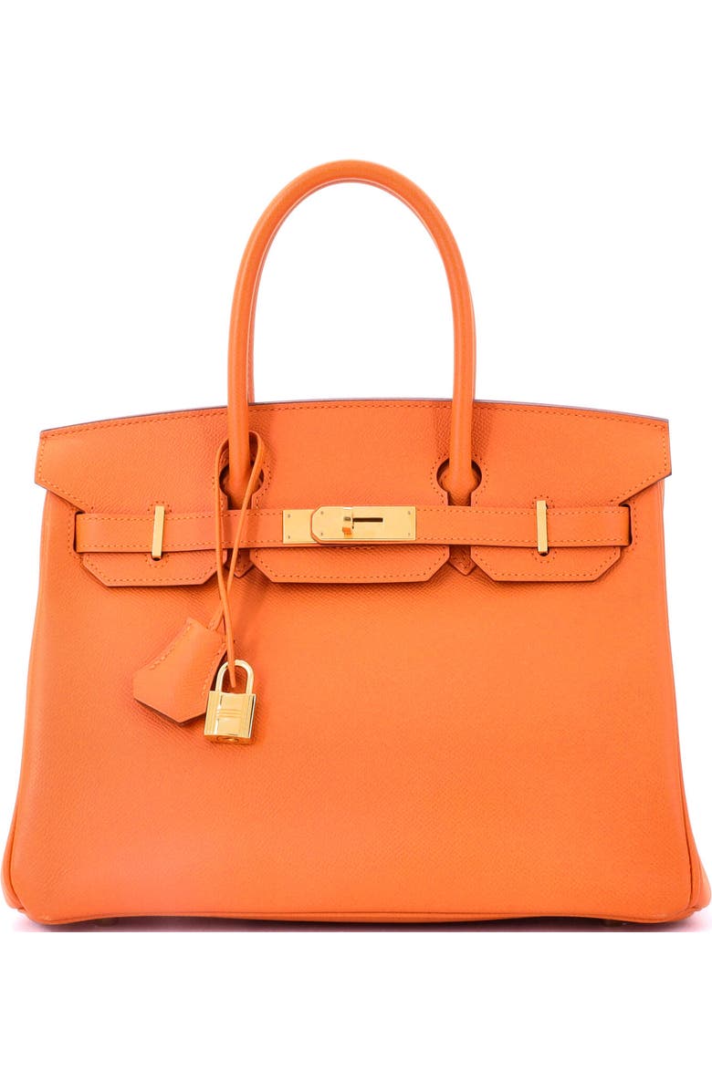 Pre-Owned Hermes Birkin Handbag Orange Epsom with Gold Hardware 30, Main, color, Orange H