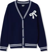 Lands' End Girls Varsity Cardigan