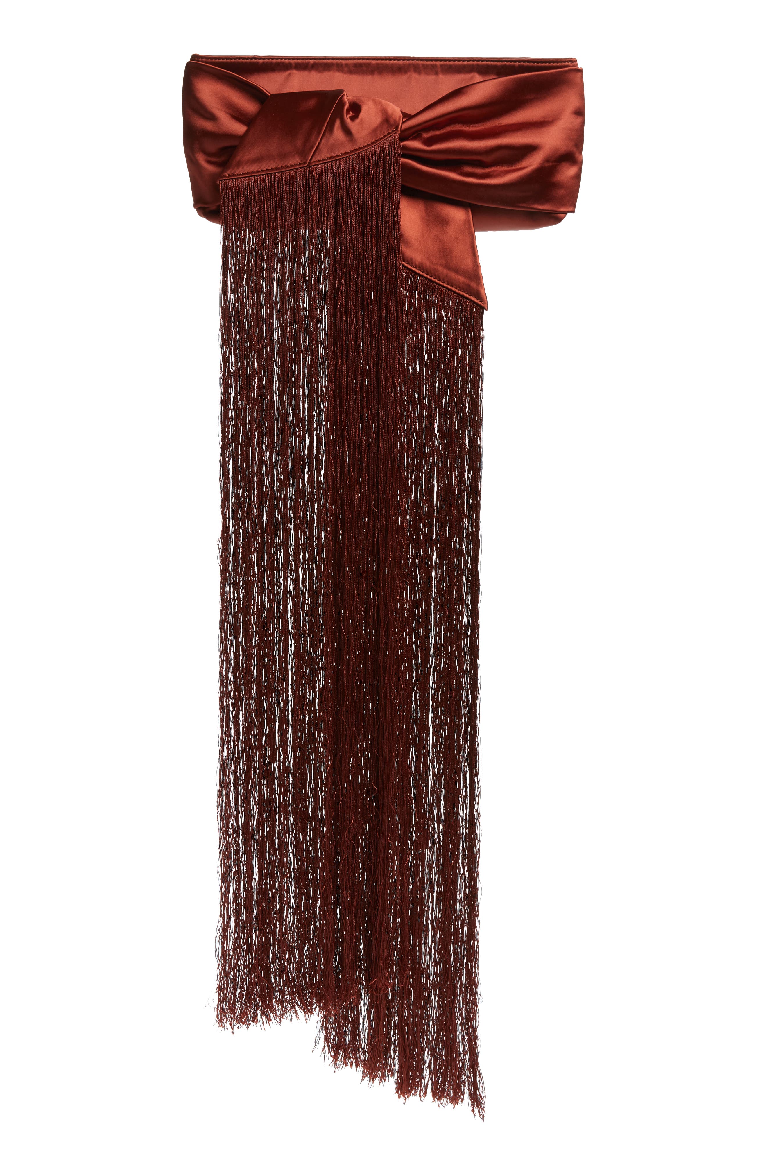 Cult Gaia Banu Mini Fringe Clutch, Main, color, 