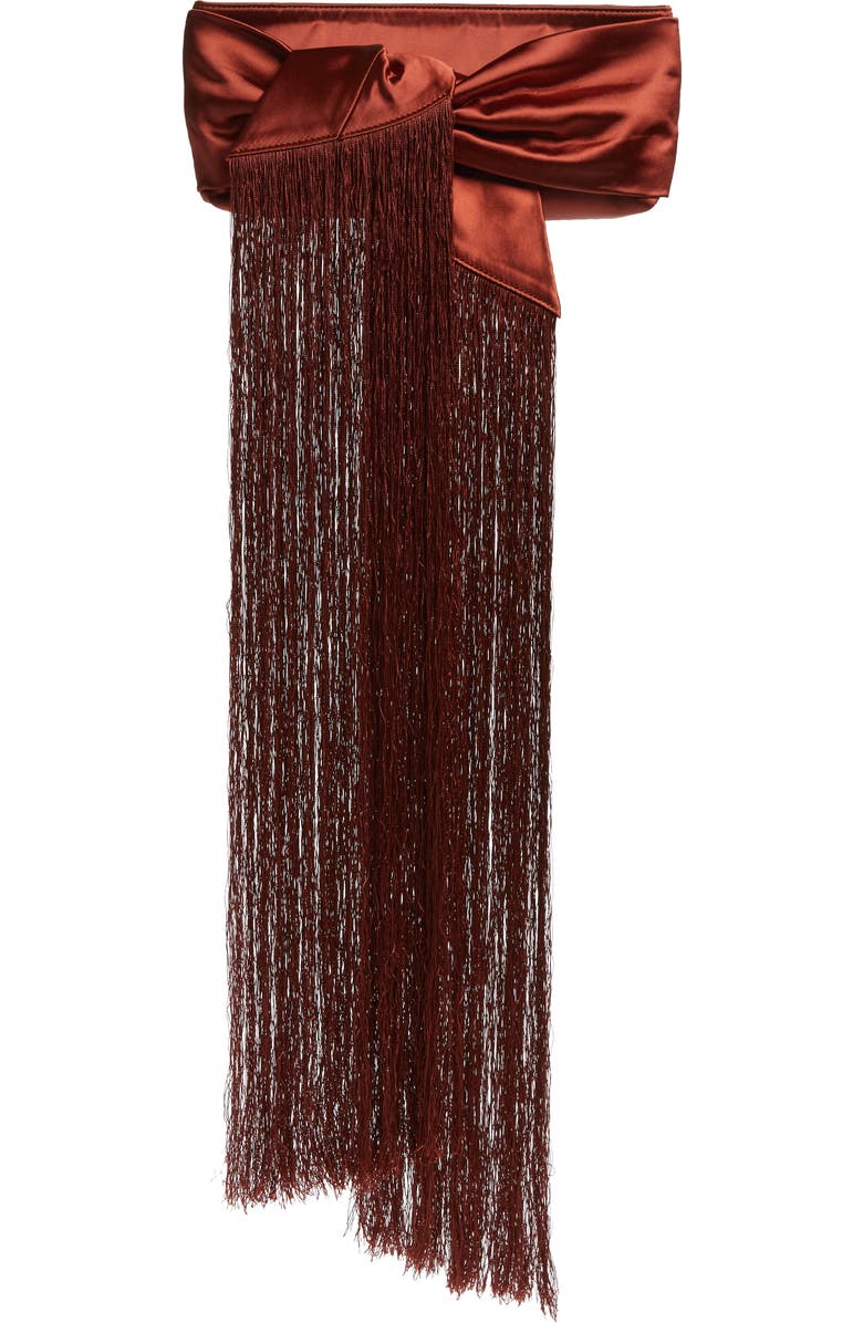 Cult Gaia Banu Mini Fringe Clutch, Main, color,