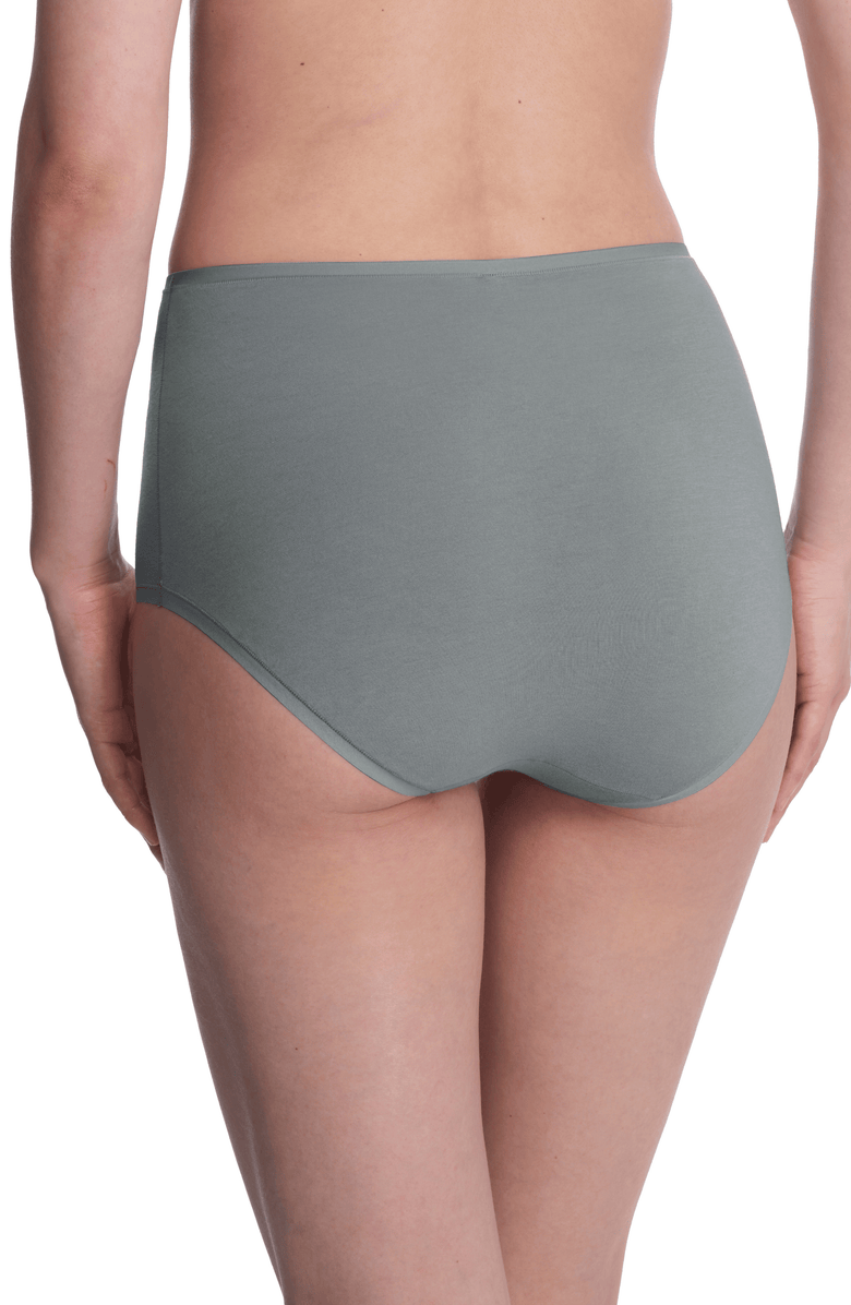 Natori Bliss Bare Cotton High Waist Brief, Alternate, color, Seaglass