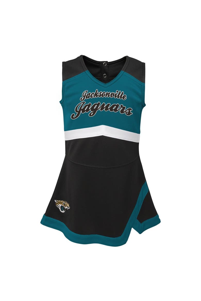 Girls Toddler Black Jacksonville Jaguars Cheer Captain Dress with Bloomers, Alternate, color, Black