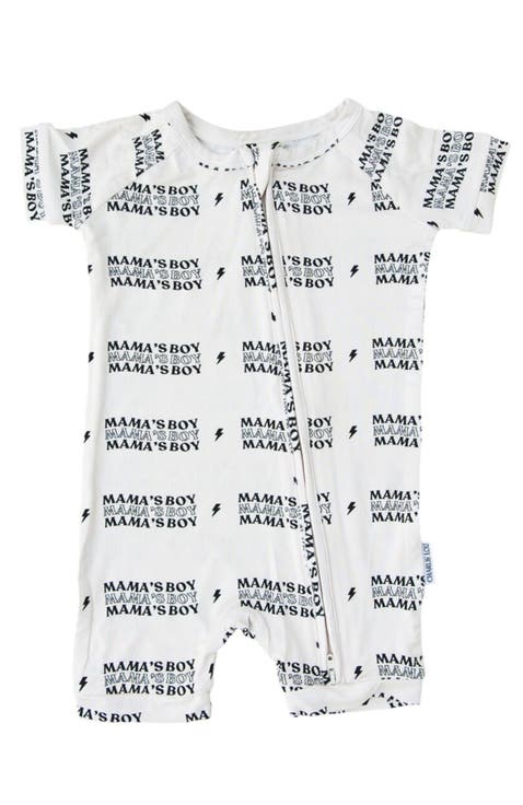 Double Zipper Shortie Romper | Mama's Boy | 6-12M