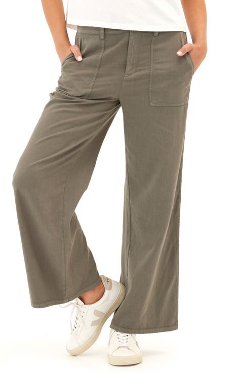 Pamela Stretch Twill Wide Leg Pants