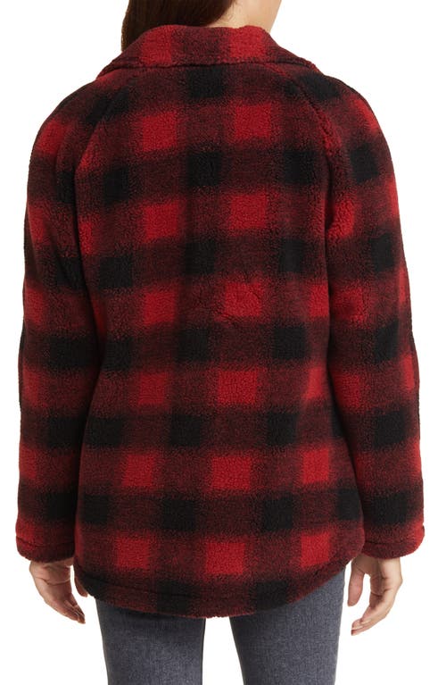 Pendleton Women's Windom Stand-collar Plaid Jacket In Red/black Buffalo