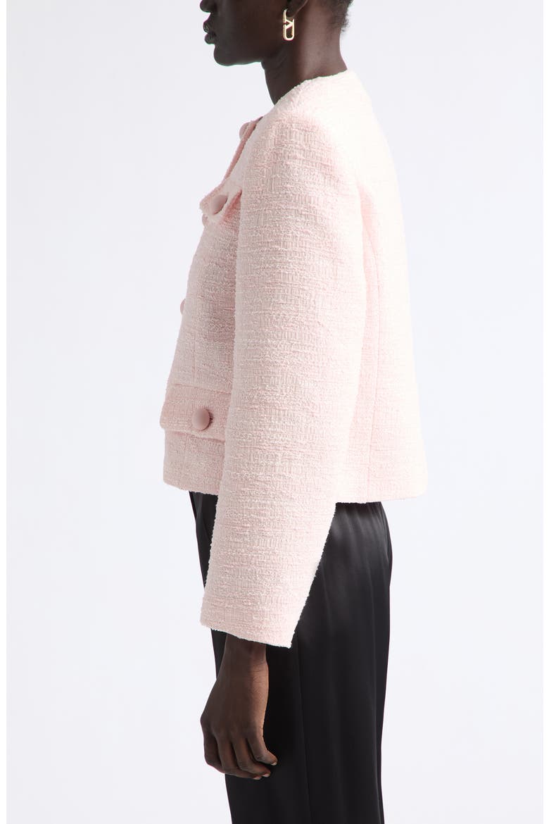 Crinkle Tweed Jacket, Alternate, color, PINK