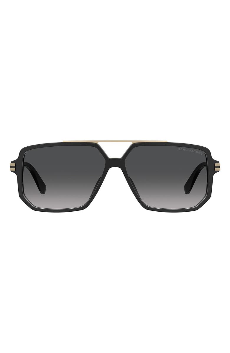 Marc Jacobs 58mm Gradient Pilot Sunglasses, Main, color, 0807-9O