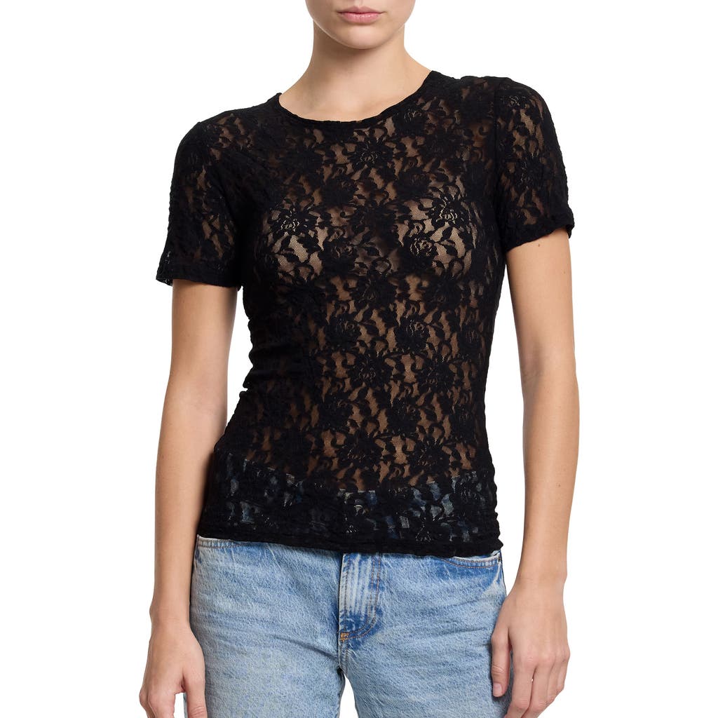Hanky Panky Signature Short Sleeve Lace Top
