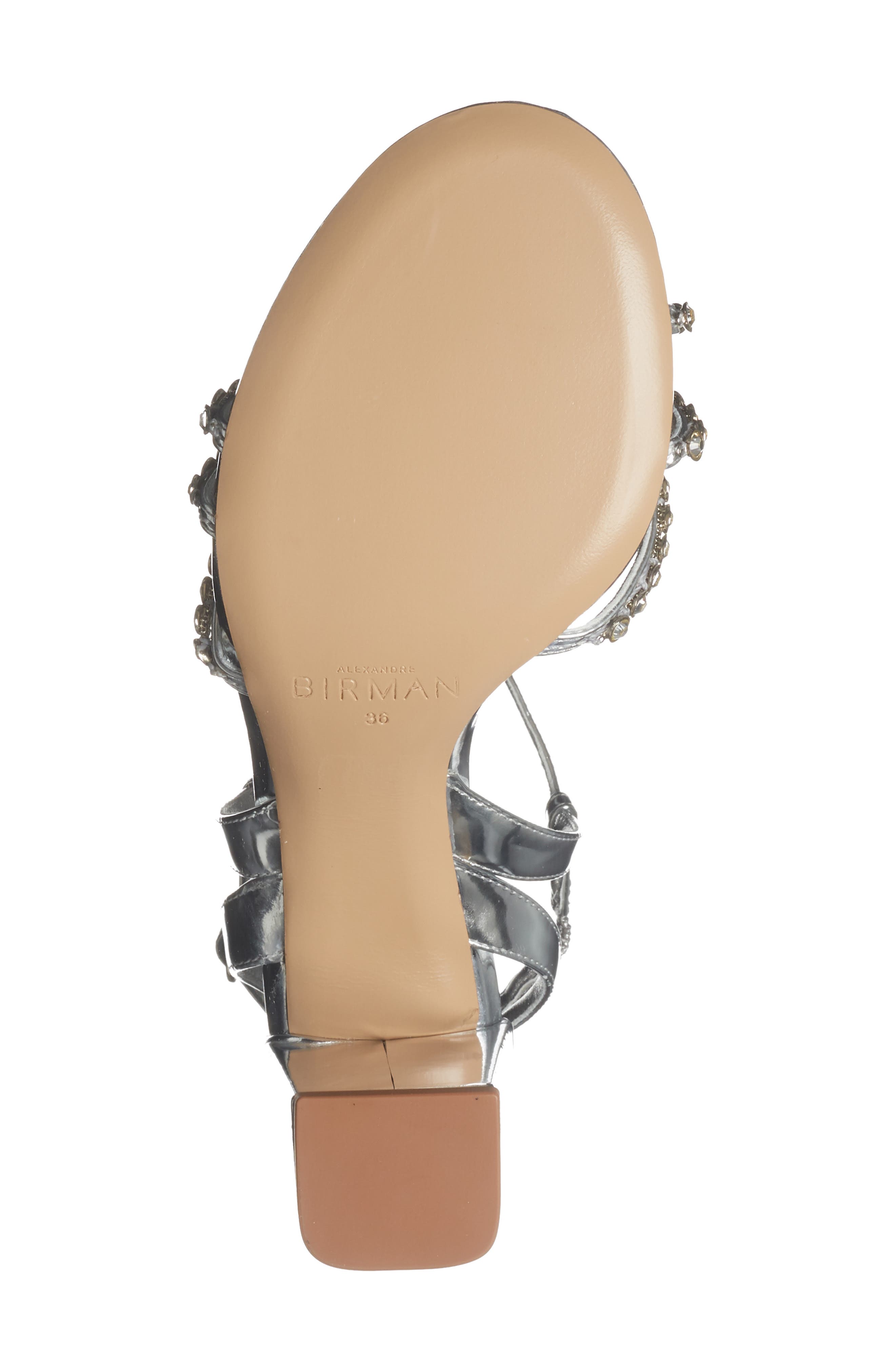 Alexandre Birman Caged Ankle Strap Sandal, Alternate, color, Silver