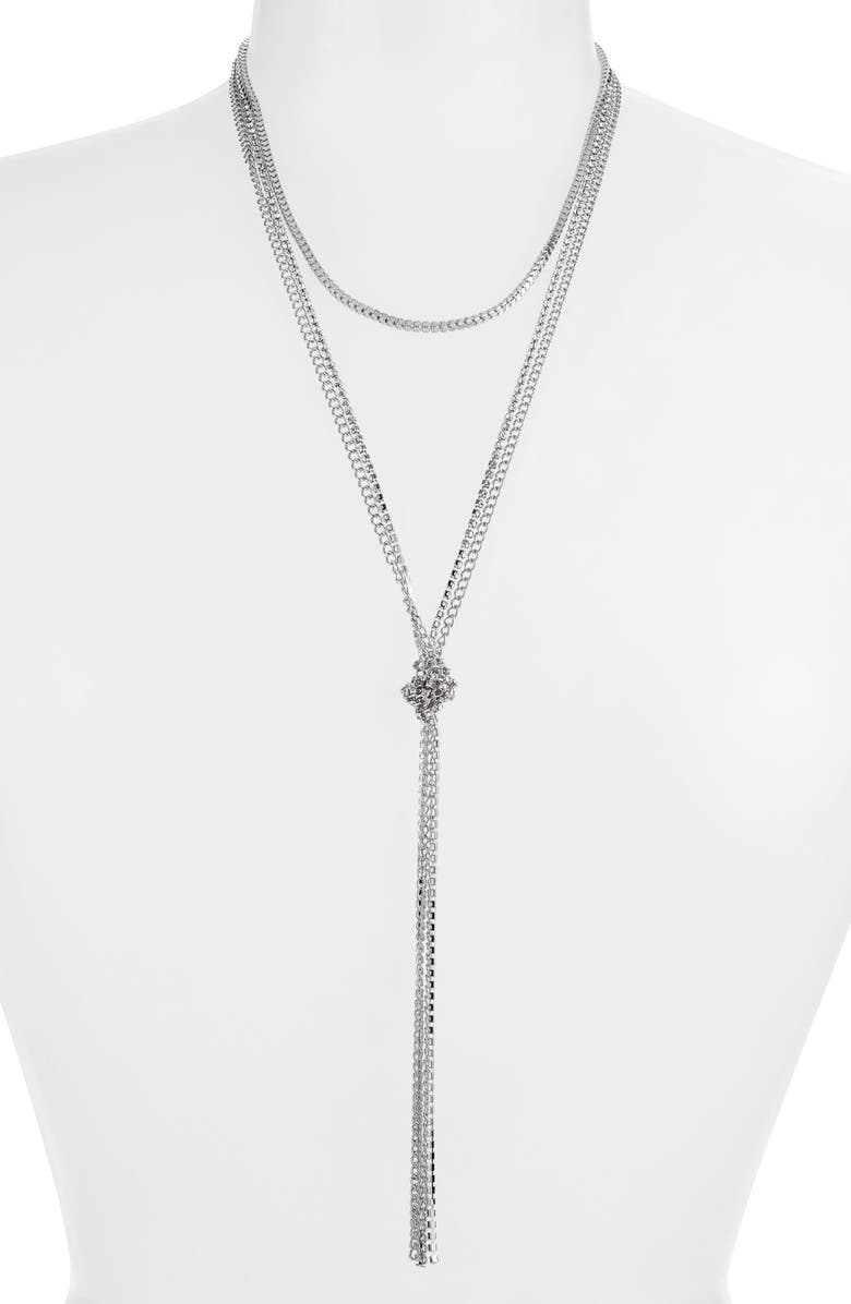Nordstrom Knot Layered Y-Necklace, Alternate, color, 