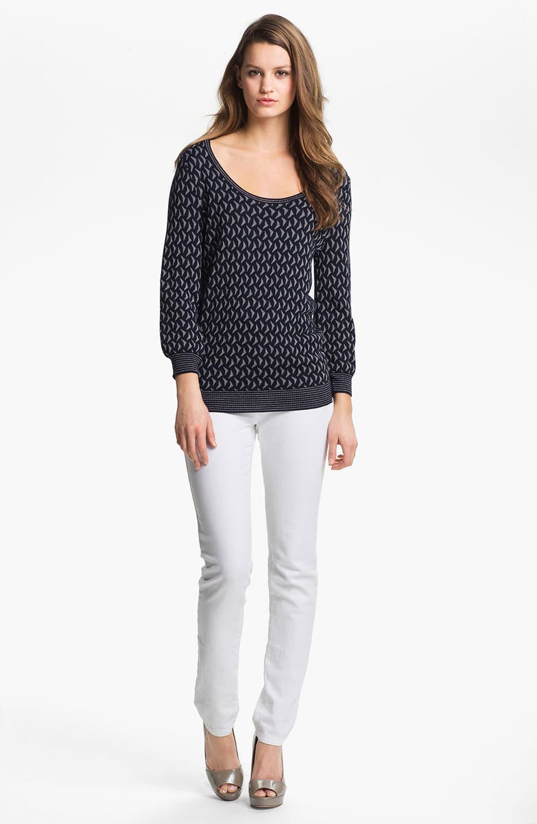 MICHAEL Michael Kors White Skinny Jeans, Alternate, color, 