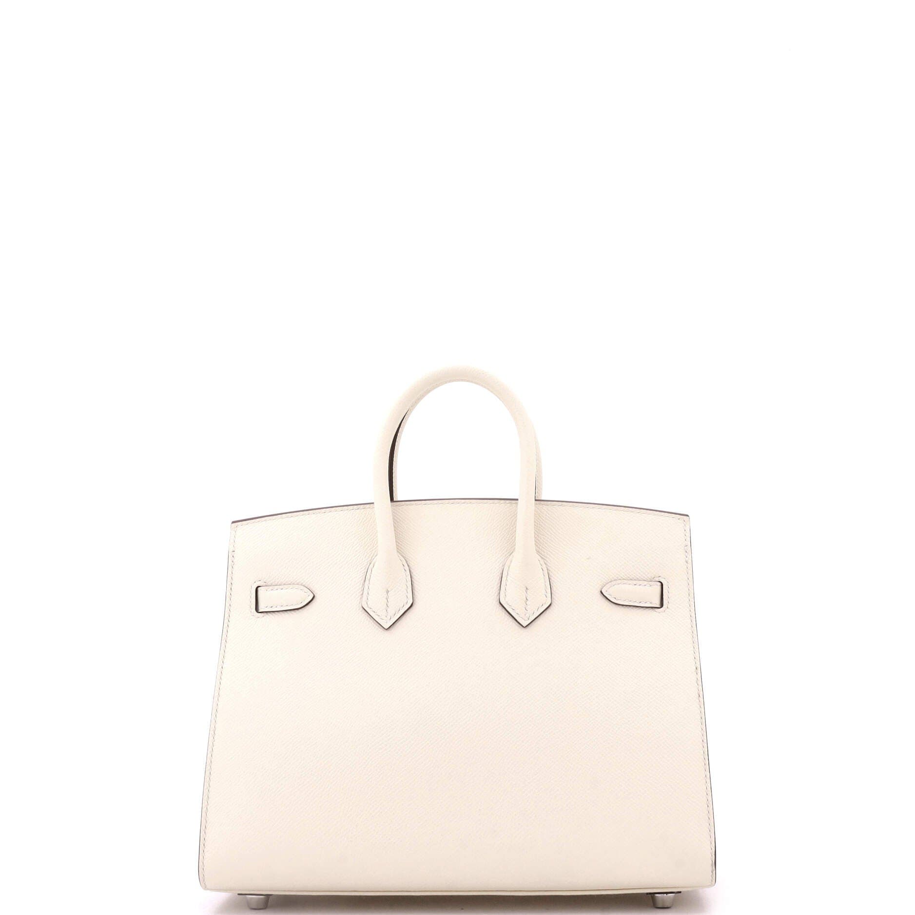 Pre-Owned Hermes Birkin Sellier Bag Light Epsom with Palladium Hardware 25, Alternate, color, Nata