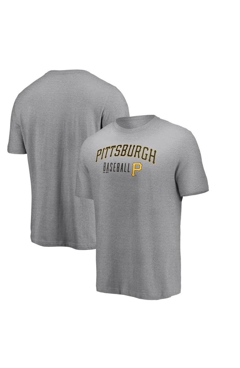 MAJESTIC Men's Majestic Heathered Gray Pittsburgh Pirates Open Opportunity T-Shirt, Main, color,