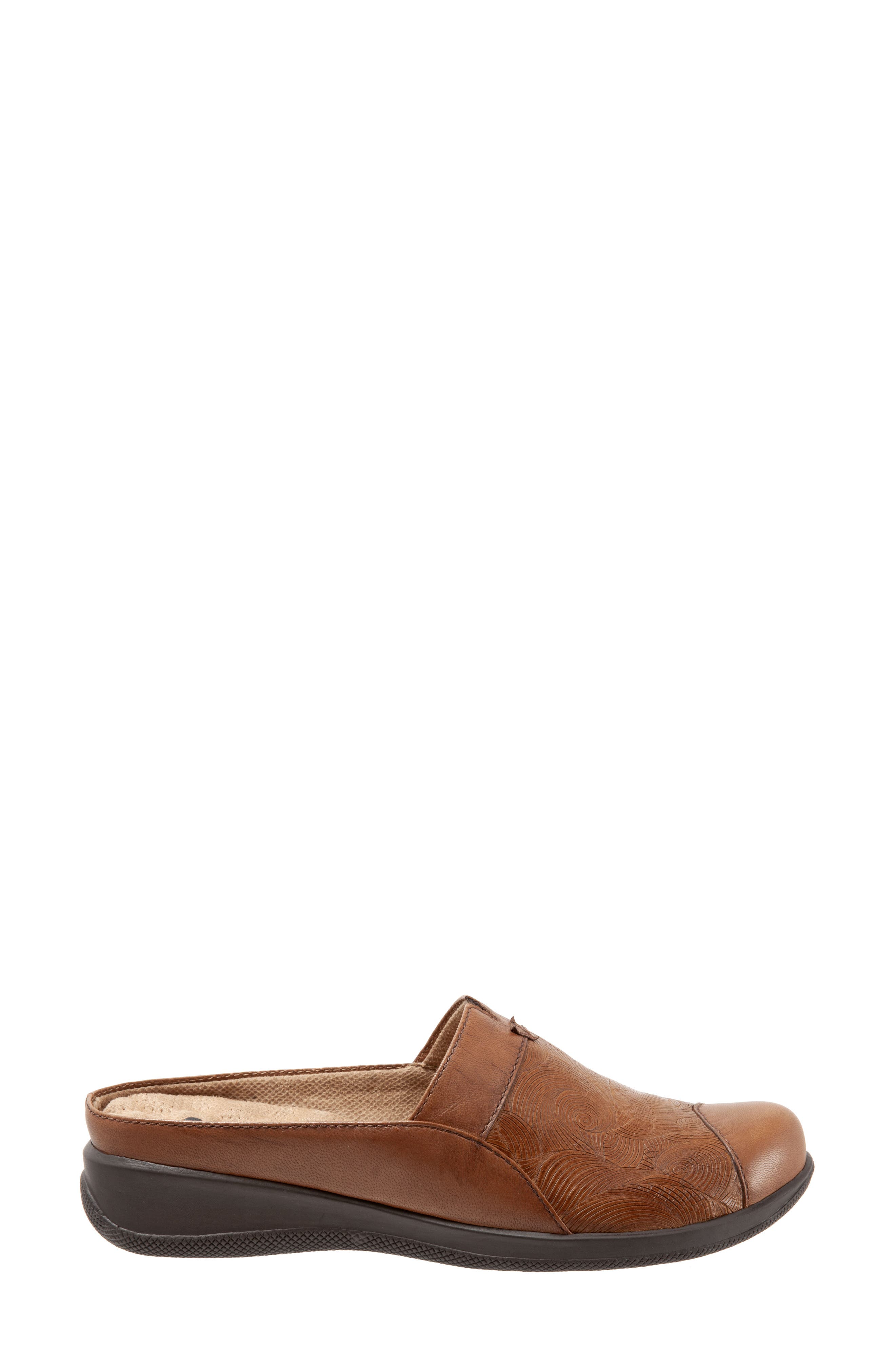 'San Marcos' Woven Clog, Alternate, color, BRANDY LEATHER