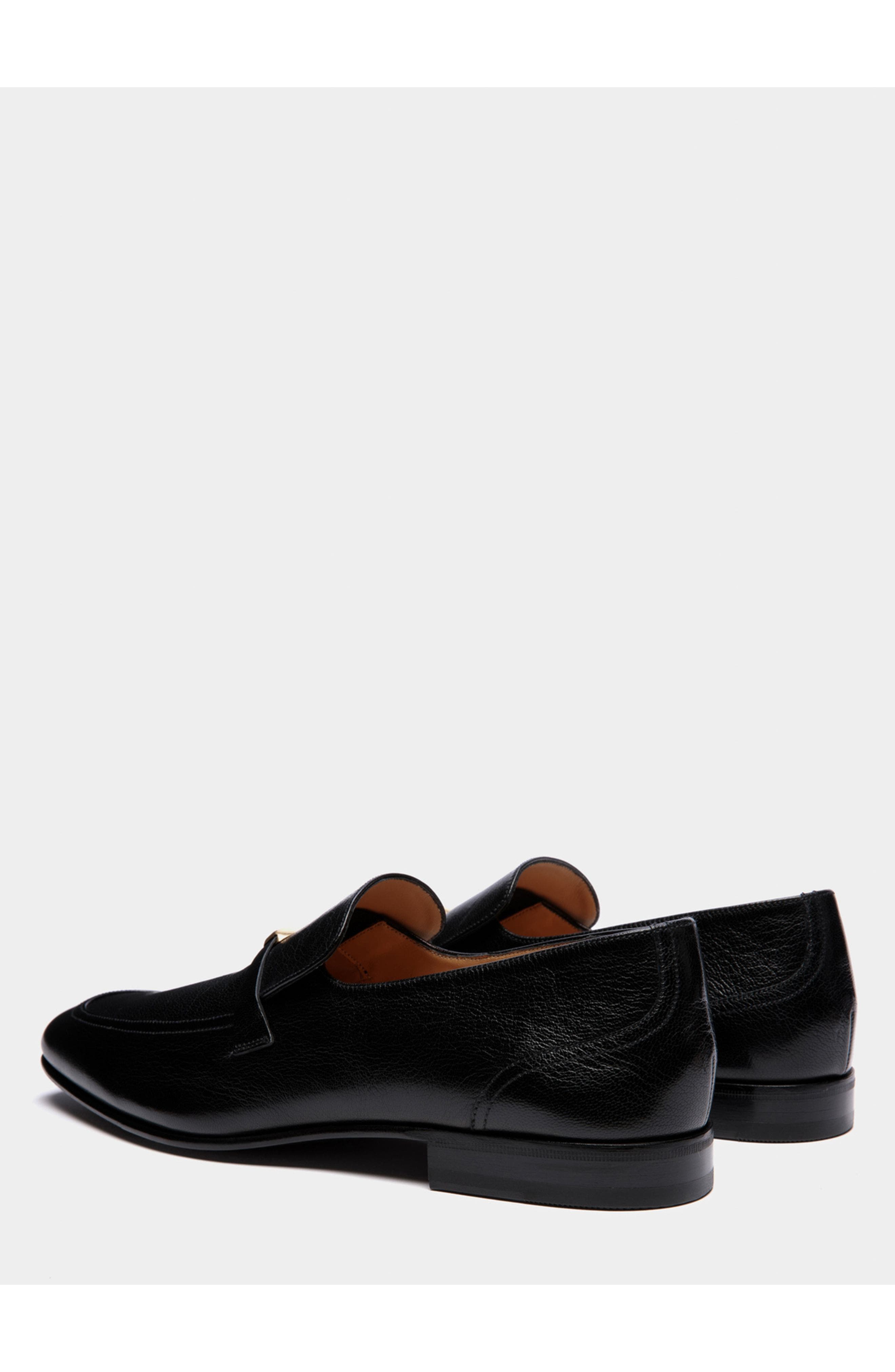 Bally Suisse Loafer In Grained Leather, Alternate, color, Black