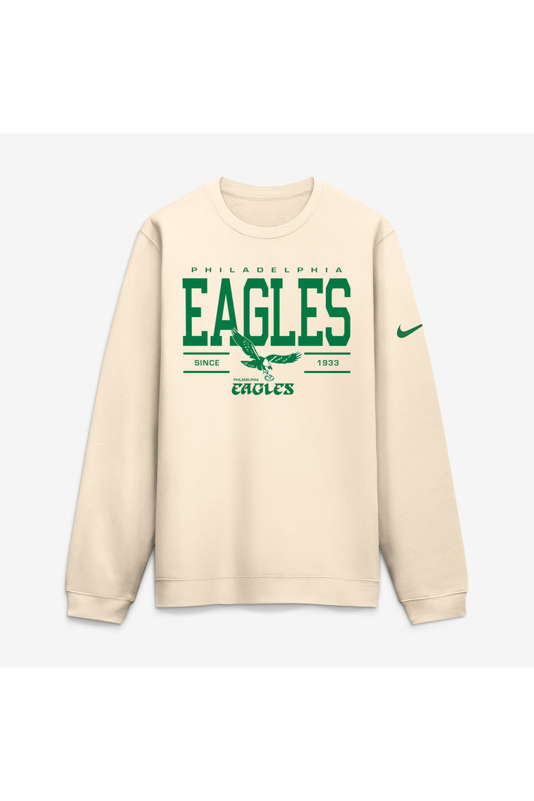 Men's Nike Natural Philadelphia Eagles Always Reppin' Club Sweatshirt, Alternate, color, Natural