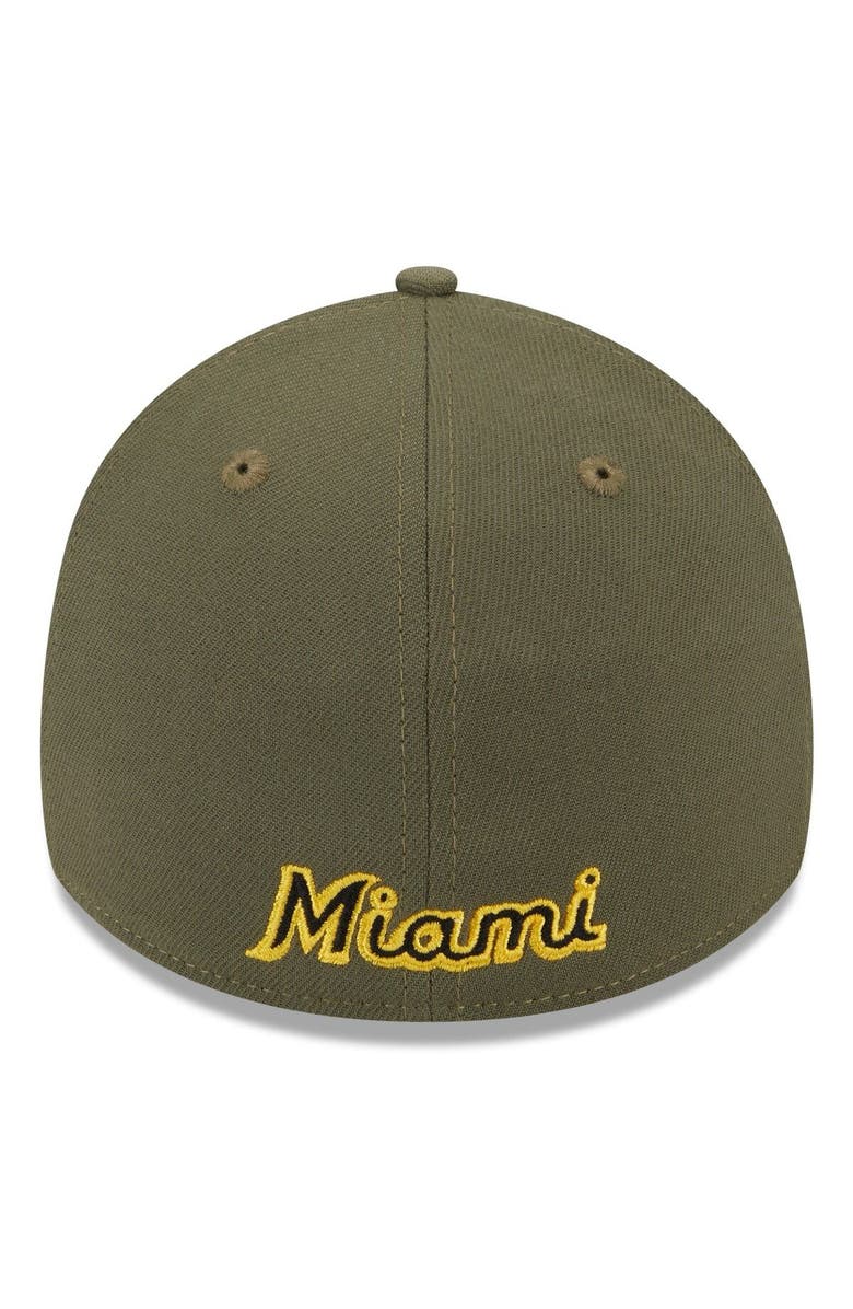 New Era Men's New Era  Green Miami Marlins 2023 Armed Forces Day 39THIRTY Flex Hat, Alternate, color, 