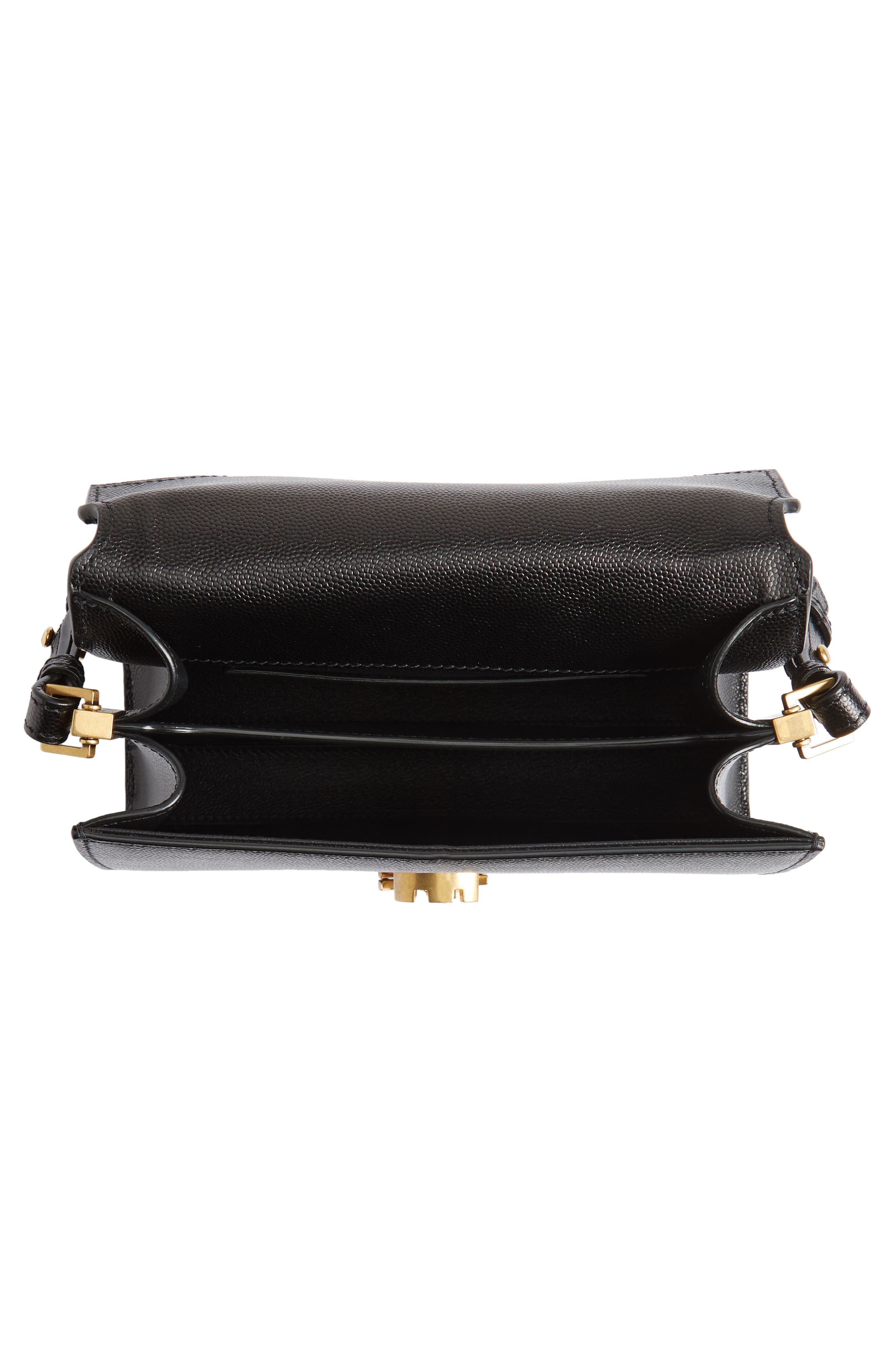 Saint Laurent Mini Cassandra Leather Top Handle Bag, Alternate, color, 