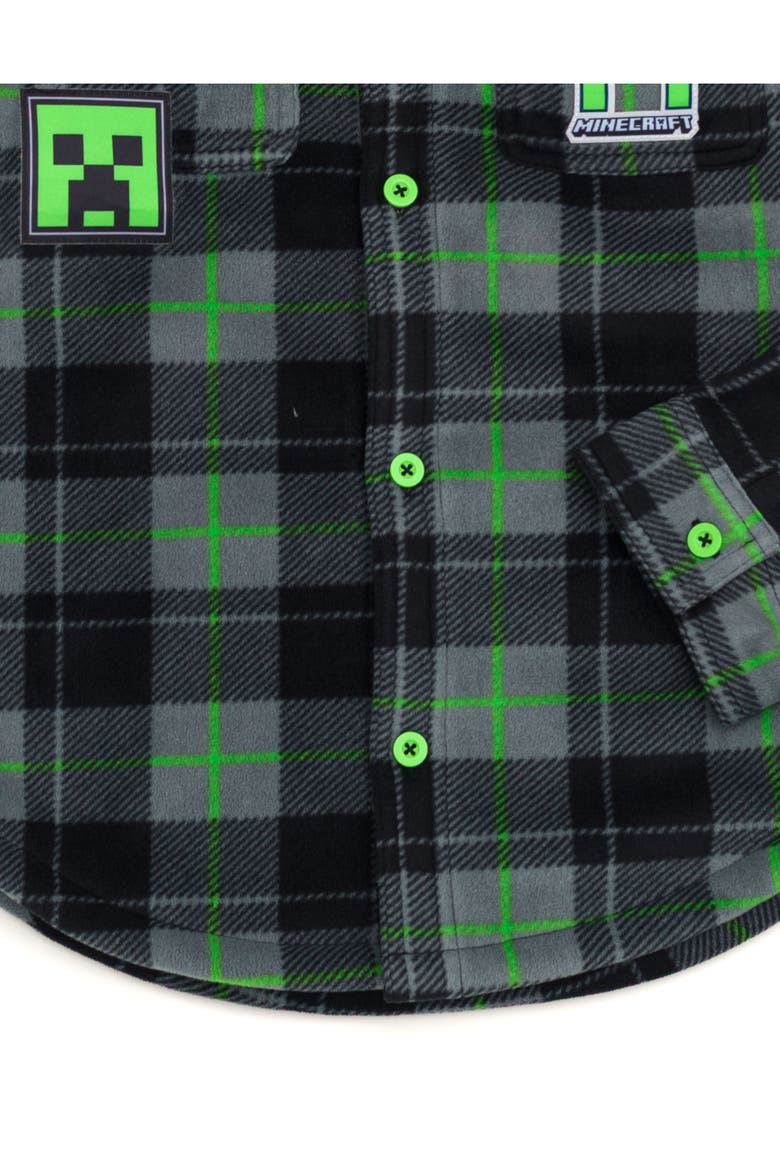 Creeper Fleece Lined Shacket (little Kid & Big Kid), Alternate, color, Creeper Gray Green