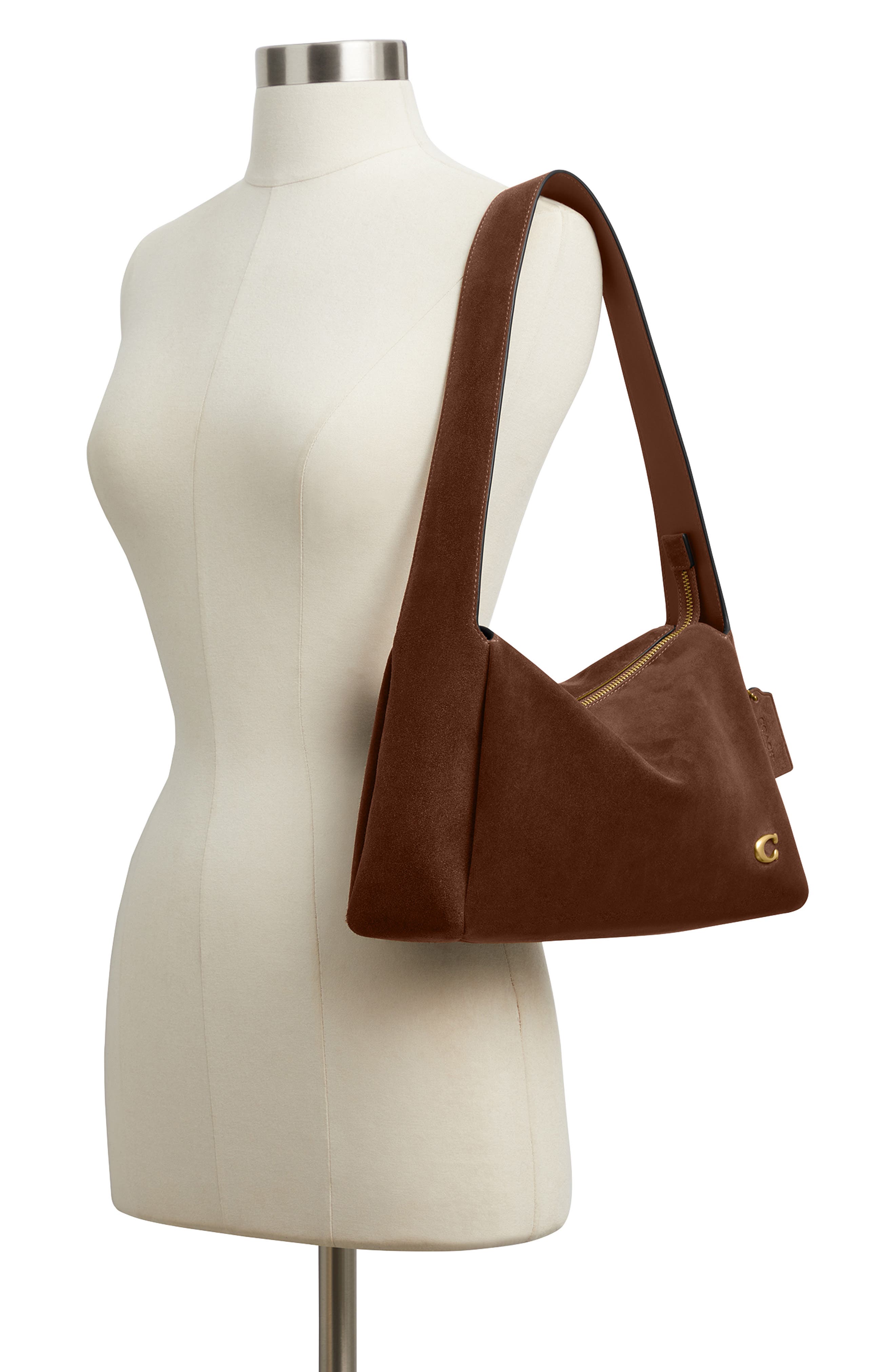 COACH Lola Suede Shoulder Bag, Alternate, color, 