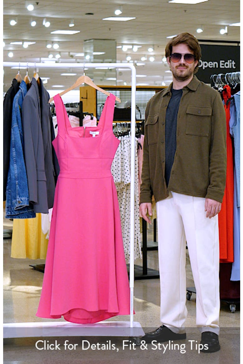 Dina Cutout Back Fit & Flare Midi Dress video