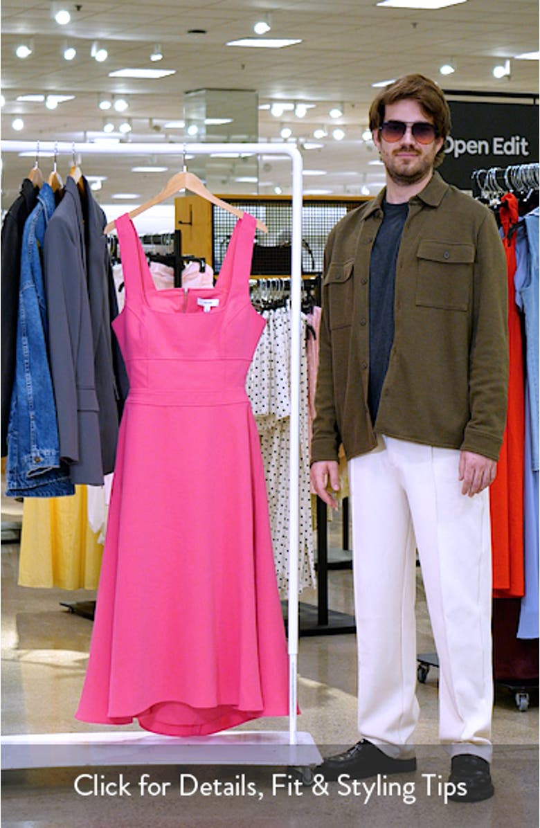 Dina Cutout Back Fit & Flare Midi Dress, sales video thumbnail