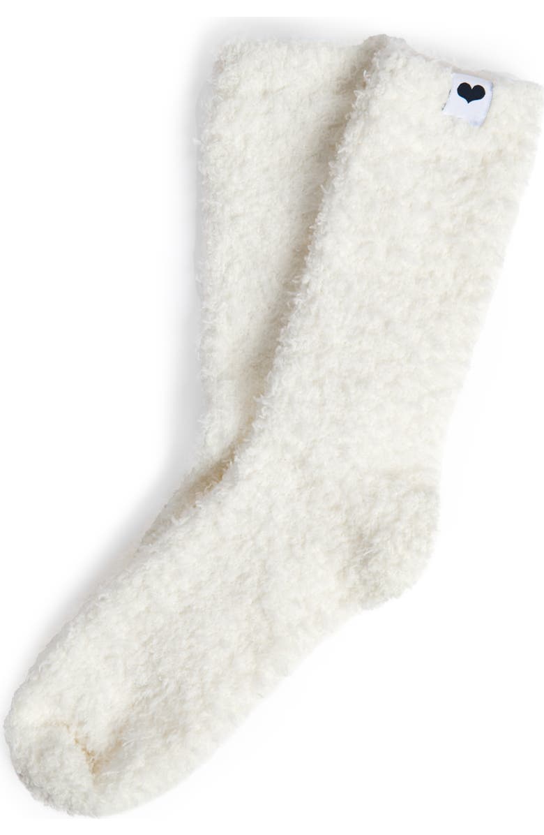Little Giraffe Dolce Slouchy Lounge Socks, Main, color, Cream