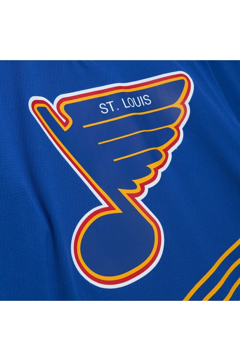 Men's Mitchell & Ness Brett Hull Blue St. Louis Blues  1995/96 Blue Line Player Jersey, Alternate, color, Blue
