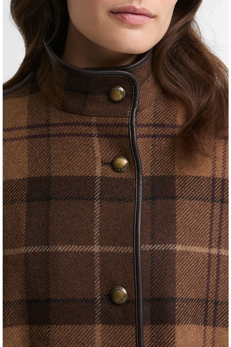 Judith Wool Blend Cape, Alternate, color, SHADOW MUTED TARTAN