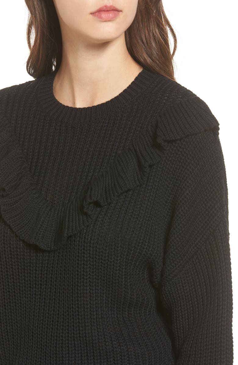 BLANKNYC Ruffle Yoke Sweater, Alternate, color,