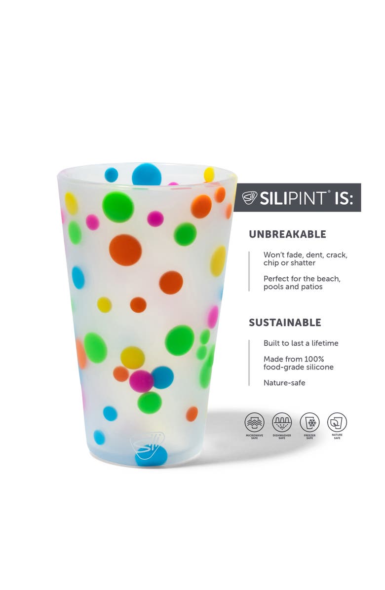 Silipint Silicone Pint Glasses 6 Pk 16oz, Alternate, color, Multicolored