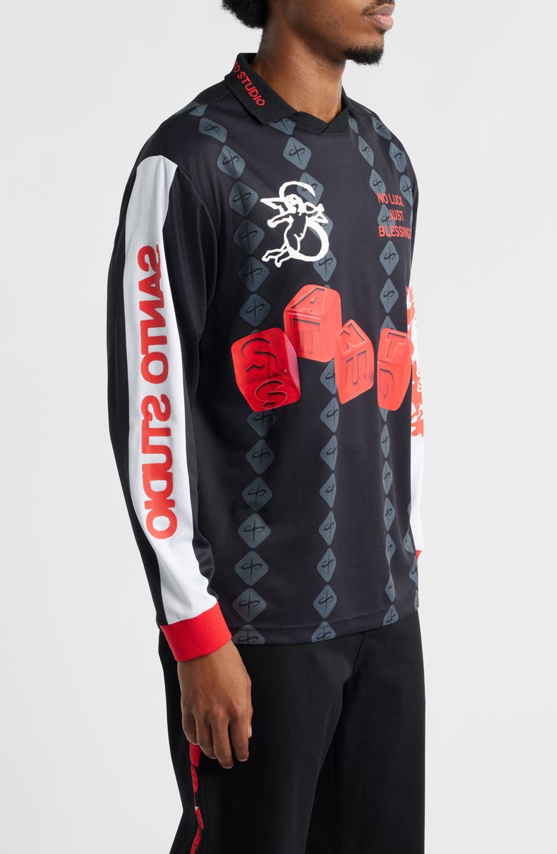 SANTO STUDIO x Ryan Sheckler No Luck Club Jersey, Alternate, color, Black