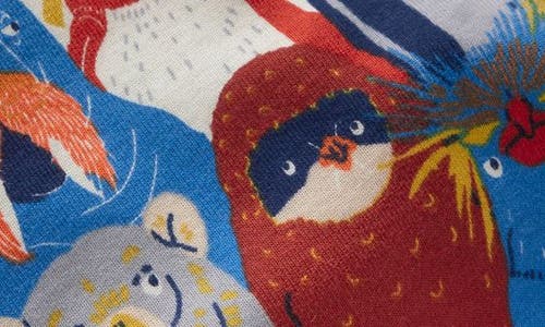 Boden Kids' Print Fitted Two-piece Cotton Pajamas In Multi