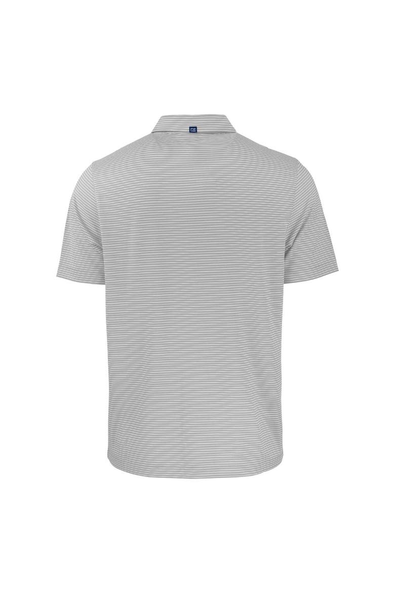 Men's Cutter & Buck Gray/White Oakland Athletics Big & Tall Forge Eco Double Stripe Stretch Recycled Polo, Alternate, color, Gray