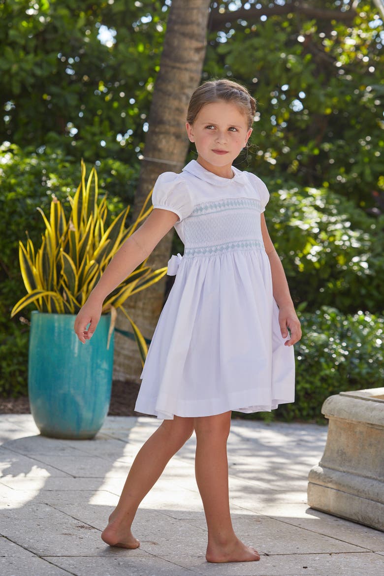 Kids' Smocked Emery Dress, Alternate, color, Light Blue