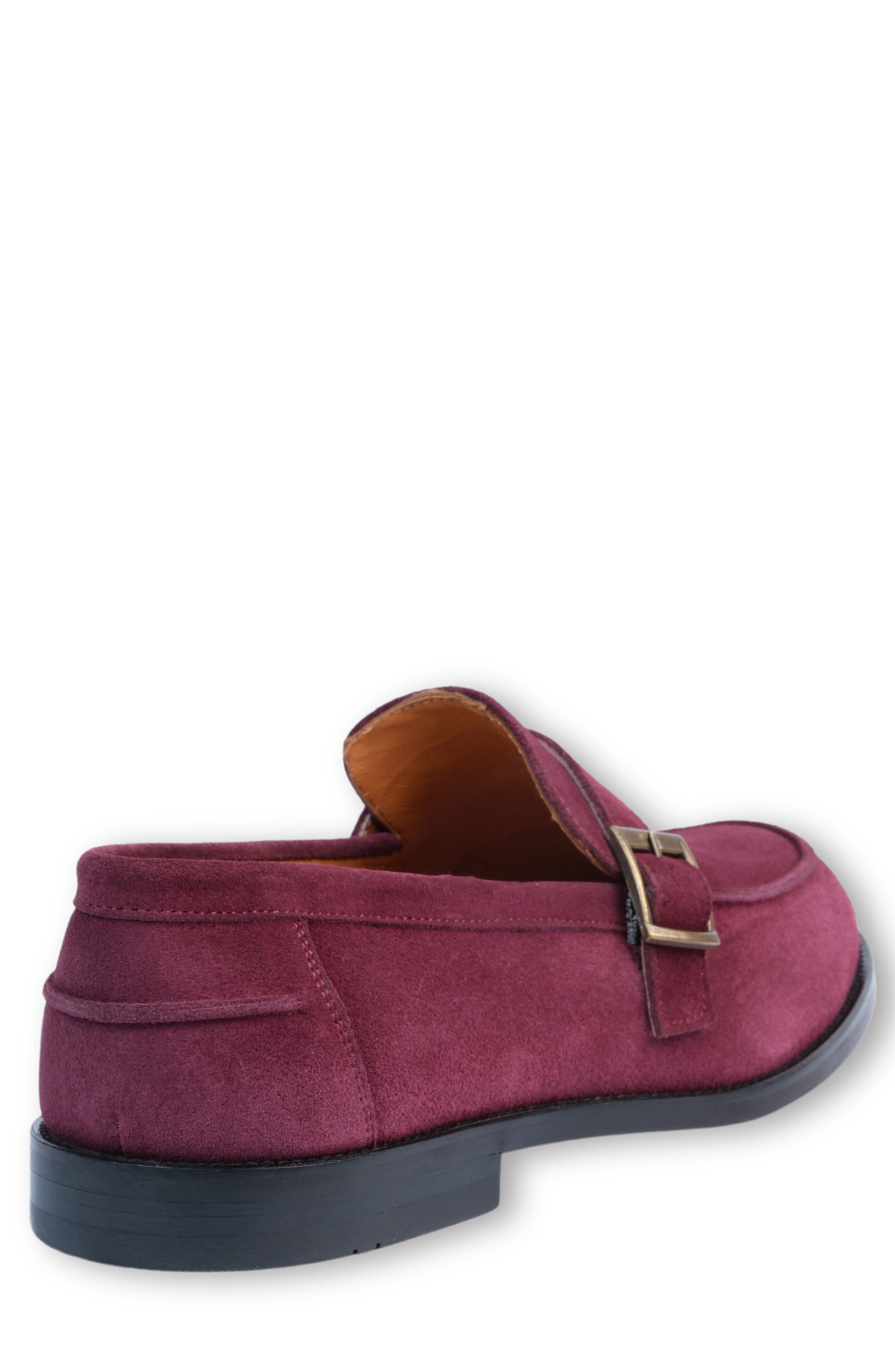 VELLAPAIS Mingo Monk Shoe, Alternate, color, Dark Red