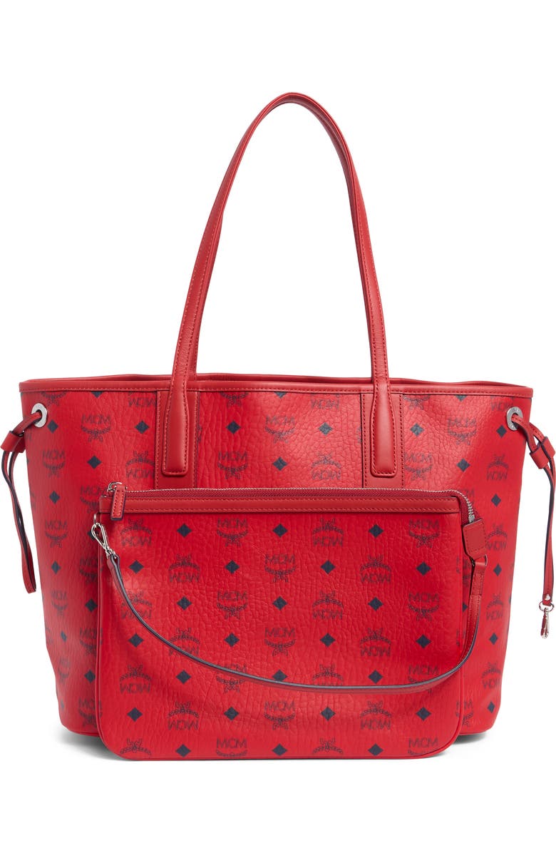 MCM Medium Liz Reversible Shopper, Alternate, color, Candy Red