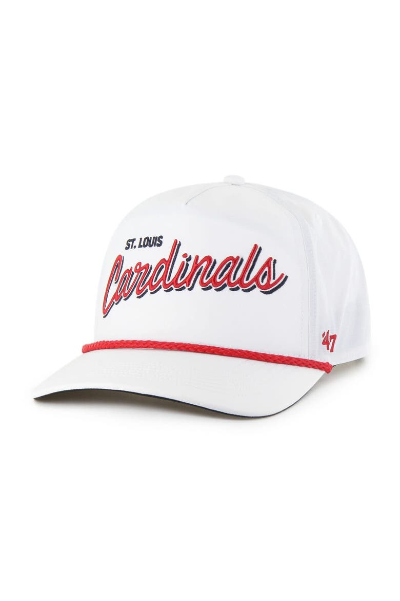 Men's '47  White St. Louis Cardinals Brrr Fairway Hitch Adjustable Hat, Main, color, White