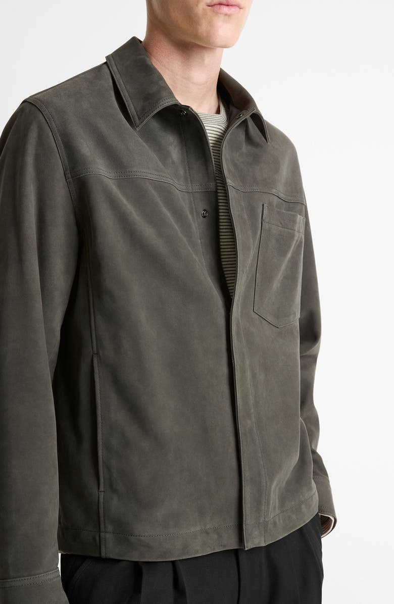 Vince Modern Lambskin Trucker Jacket, Alternate, color,
