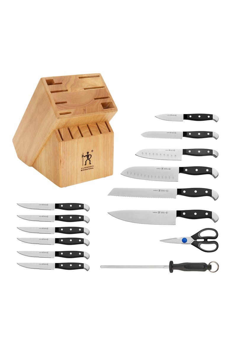 Statement 15-Piece Knife Block Set, Alternate, color, BLACK
