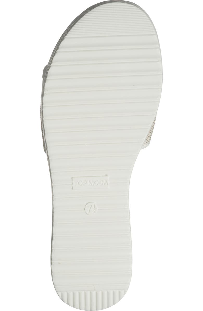 TOP MODA Genova Bit Slide Sandal, Alternate, color, White Pu