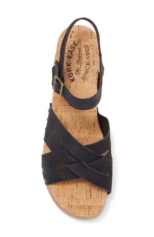 Kork-ease ® Tia Ankle Strap Sandal In Black F/g