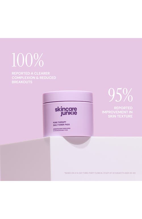 Skincare Junkie Pore Therapy Daily Toner Pads In Transparent