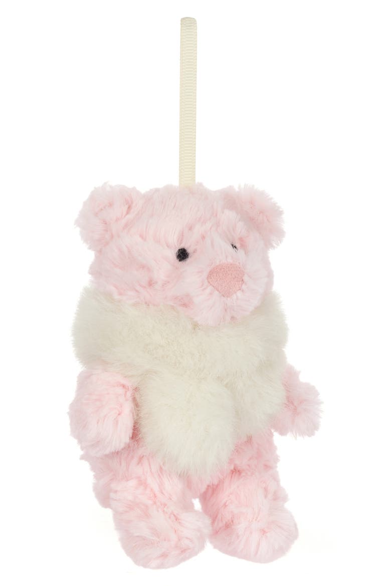Leola Bear Winter Warmer Decoration, Main, color, PINK