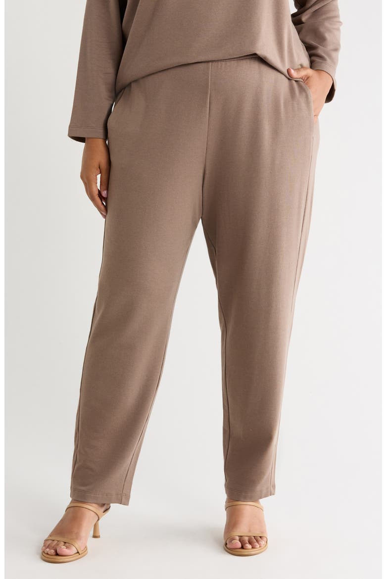 Stretch Organic Cotton Slouch Ankle Pants, Main, color, TAN